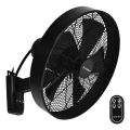 ZEVENTI - Стенен вентилатор FREEZE 50W/230V Ø 40 см черен + дистанционно управление