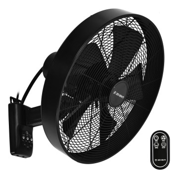 ZEVENTI - Стенен вентилатор FREEZE 50W/230V Ø 40 см черен + дистанционно управление