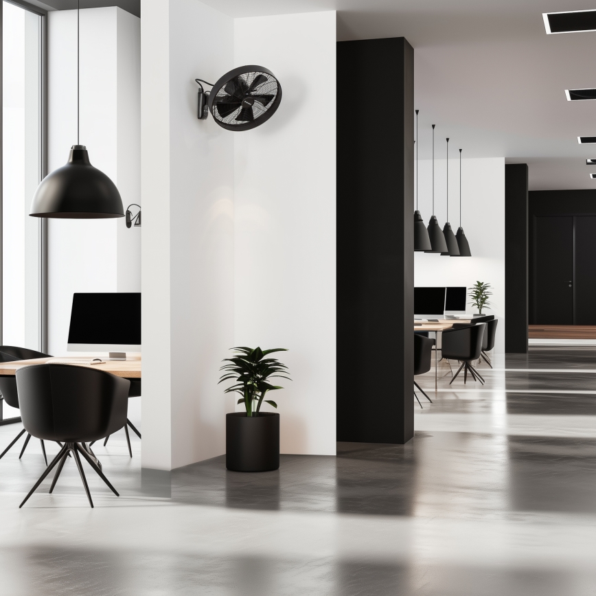 ZEVENTI - Стенен вентилатор FREEZE 50W/230V Ø 40 см черен + дистанционно управление