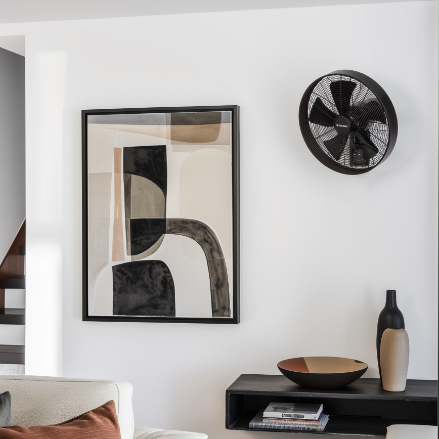 ZEVENTI - Стенен вентилатор FREEZE 50W/230V Ø 40 см черен + дистанционно управление