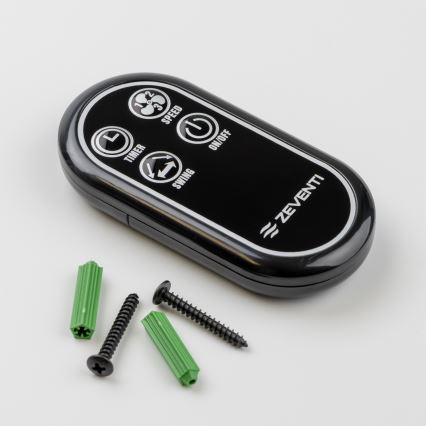 ZEVENTI - Стенен вентилатор FREEZE 50W/230V Ø 40 см черен + дистанционно управление