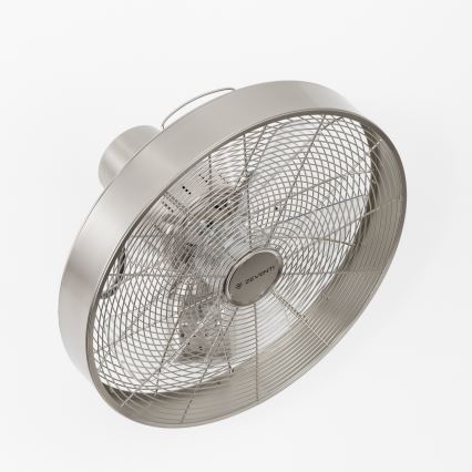 ZEVENTI - Стенен вентилатор FREEZE 50W/230V Ø 40 см матов хром + дистанционно управление