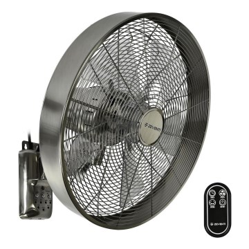 ZEVENTI - Стенен вентилатор FREEZE 50W/230V Ø 40 см матов хром + дистанционно управление