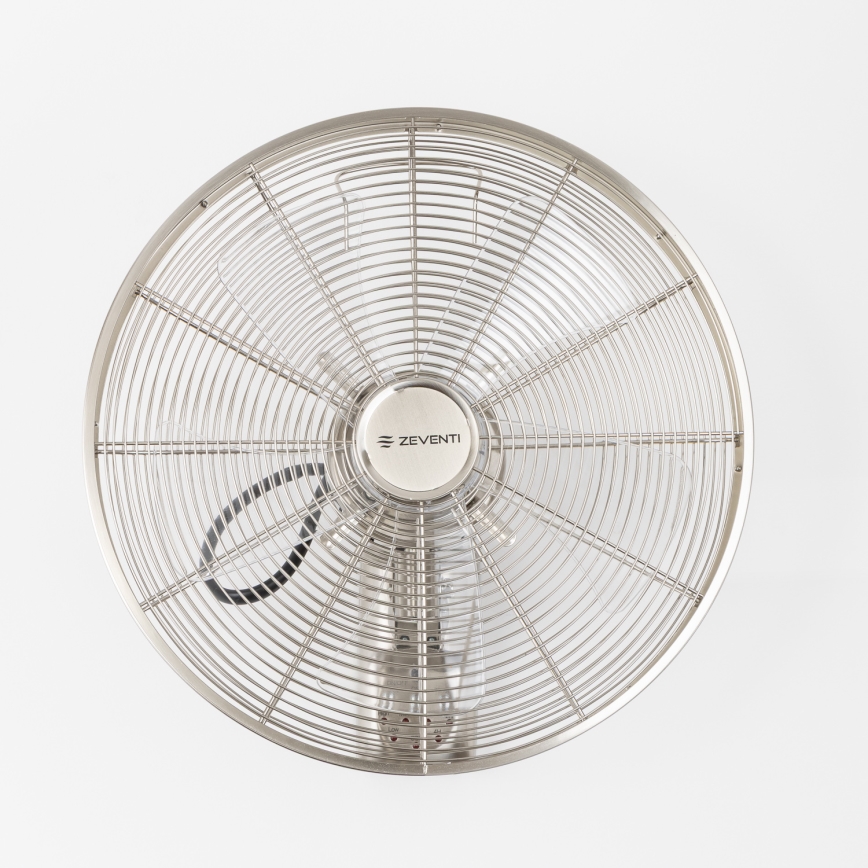 ZEVENTI - Стенен вентилатор FREEZE 50W/230V с диаметър 45 см, матов хром + дистанционно управление