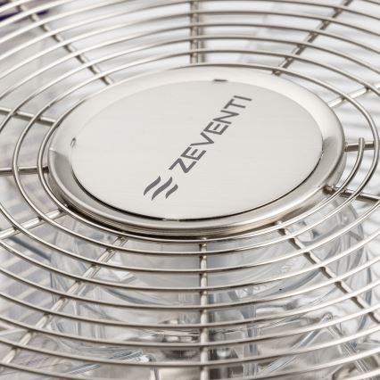 ZEVENTI - Стенен вентилатор FREEZE 50W/230V с диаметър 45 см, матов хром + дистанционно управление