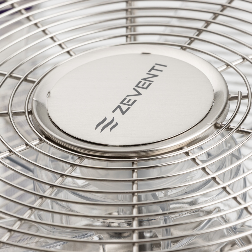 ZEVENTI - Стенен вентилатор FREEZE 50W/230V с диаметър 45 см, матов хром + дистанционно управление