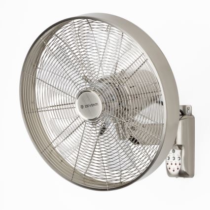 ZEVENTI - Стенен вентилатор FREEZE 50W/230V с диаметър 45 см, матов хром + дистанционно управление