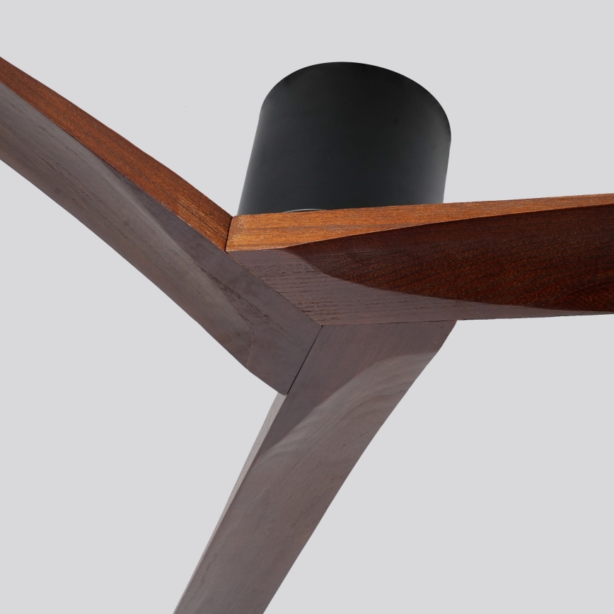 ZEVENTI - Таванен вентилатор VELLON Wi-Fi Tuya черно/орех + дистанционно управление