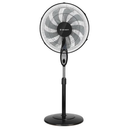 ZEVENTI - Вентилатор на стойка FLOW 55W/230V 130 см черен + дистанционно управление