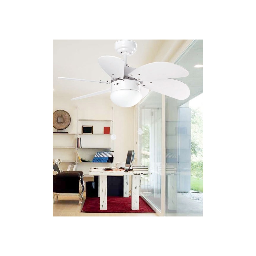 ZEVENTI - Вентилатор за таван FAMARA 1xE14/60W/230V бял