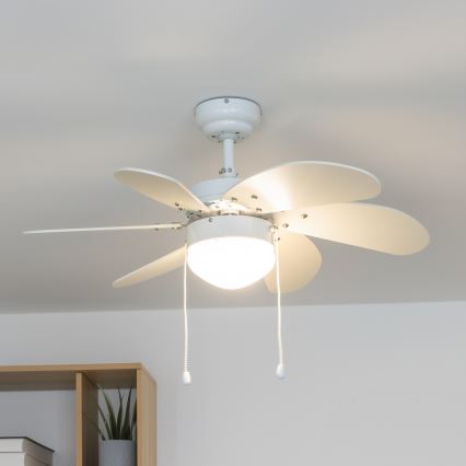 ZEVENTI - Вентилатор за таван FAMARA 1xE14/60W/230V бял