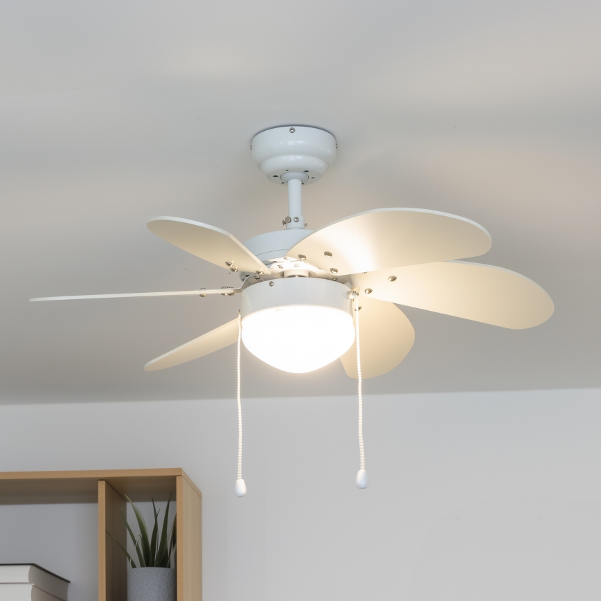 ZEVENTI - Вентилатор за таван FAMARA 1xE14/60W/230V бял