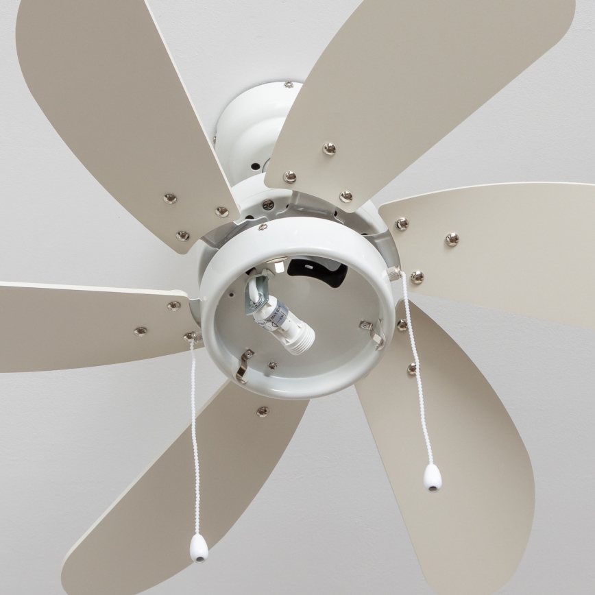 ZEVENTI - Вентилатор за таван FAMARA 1xE14/60W/230V бял