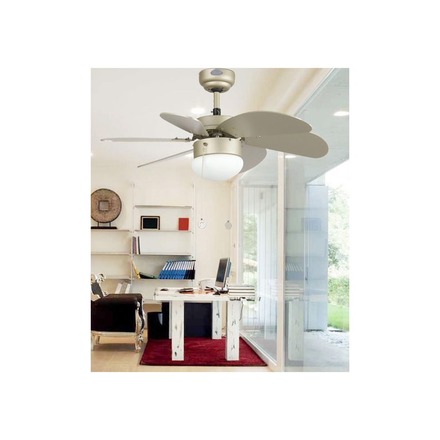 ZEVENTI - Вентилатор за таван FAMARA 1xE14/60W/230V сив