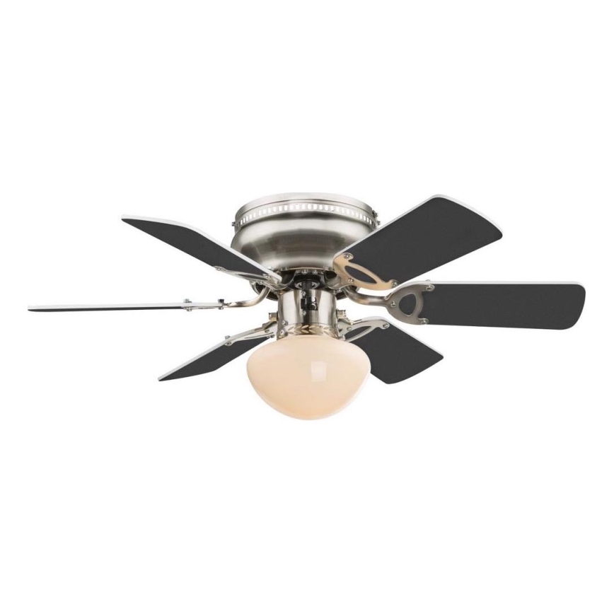 ZEVENTI - Вентилатор за таван GALDANA 1xE27/60W/230V сив/бял