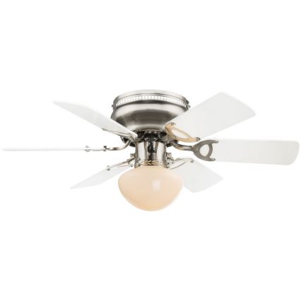 ZEVENTI - Вентилатор за таван GALDANA 1xE27/60W/230V сив/бял
