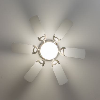 ZEVENTI - Вентилатор за таван GALDANA 1xE27/60W/230V сив/бял