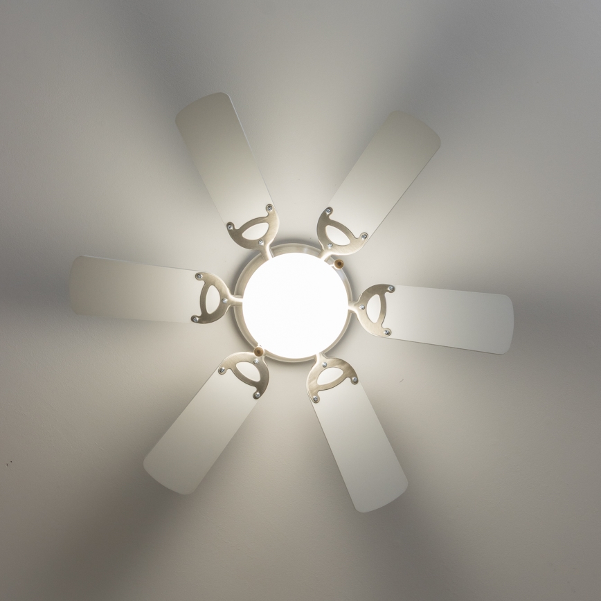 ZEVENTI - Вентилатор за таван GALDANA 1xE27/60W/230V сив/бял
