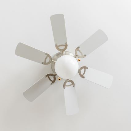 ZEVENTI - Вентилатор за таван GALDANA 1xE27/60W/230V сив/бял