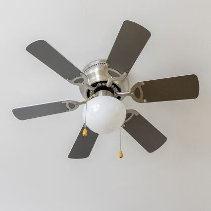 ZEVENTI - Вентилатор за таван GALDANA 1xE27/60W/230V сив/бял