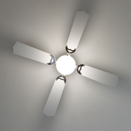 ZEVENTI - Вентилатор за таван NAVAGIO 1xE27/60W/230V черен/бял
