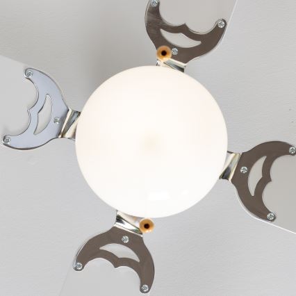 ZEVENTI - Вентилатор за таван NAVAGIO 1xE27/60W/230V черен/бял