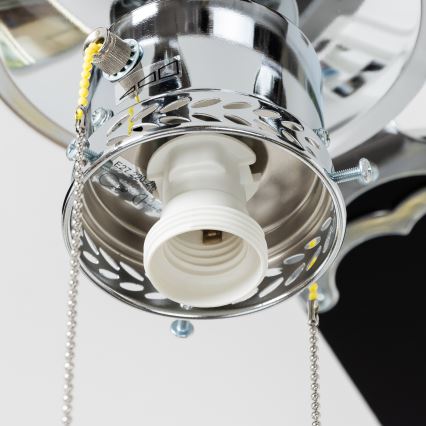 ZEVENTI - Вентилатор за таван NAVAGIO 1xE27/60W/230V черен/бял