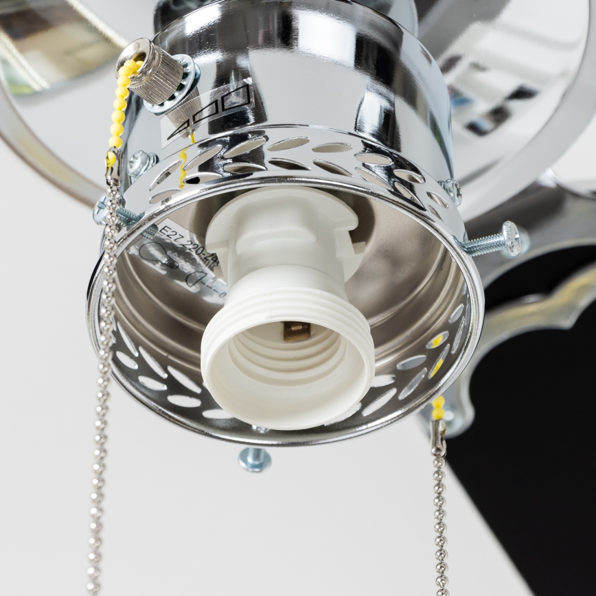 ZEVENTI - Вентилатор за таван NAVAGIO 1xE27/60W/230V черен/бял