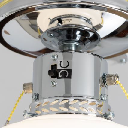 ZEVENTI - Вентилатор за таван NAVAGIO 1xE27/60W/230V черен/бял