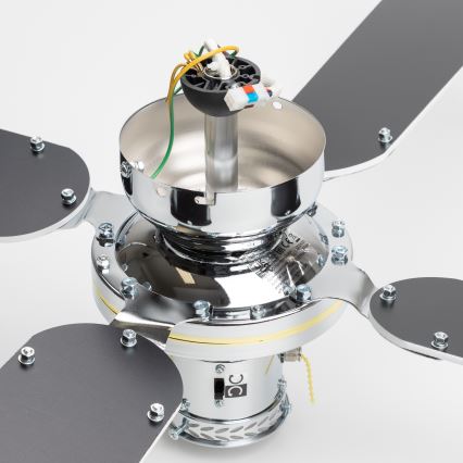 ZEVENTI - Вентилатор за таван NAVAGIO 1xE27/60W/230V черен/бял