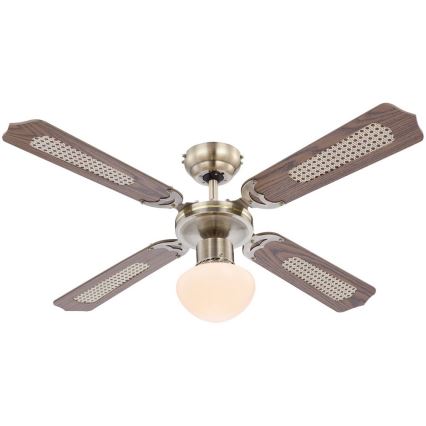 ZEVENTI - Вентилатор за таван NAVAGIO 1xE27/60W/230V кафяв
