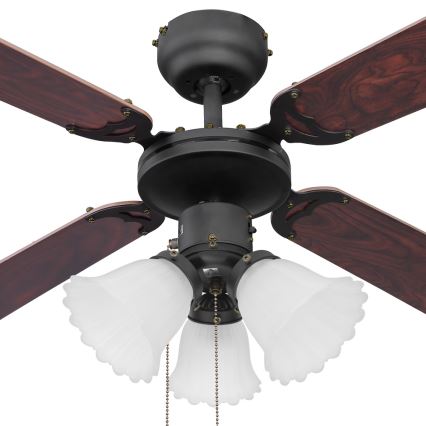ZEVENTI - Вентилатор за таван ZURRIOLA 3xE27/60W/230V
