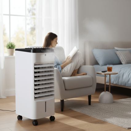 ZEVENTI - Въздушен охладител ARCTIC 60W/230V черен/бял + дистанционно управление