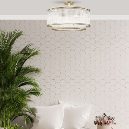 Zuma Line - Полилей за повърхностен монтаж 6xE14/60W/230V месинг