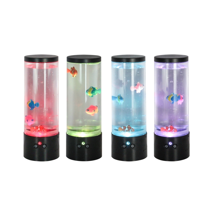 Zuma Line - LED RGB Димируема настолна лампа LED/1W/5V/3xAA + дистанционно управление