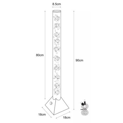 Zuma Line - LED RGB Лампион LED/3,6W/5V