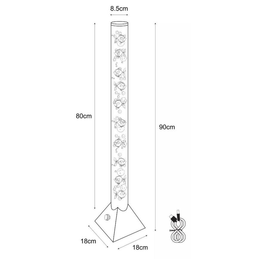 Zuma Line - LED RGB Лампион LED/3,6W/5V