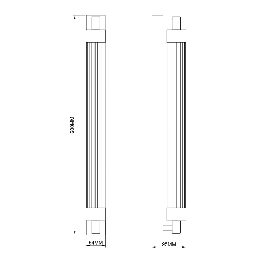 Zuma Line - LED стенна лампа LED/14W/230V черна