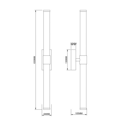 Zuma Line - LED стенна лампа LED/12W/230V месинг