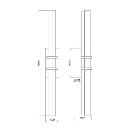 Zuma Line - LED стенно осветително тяло LED/10W/230V златно