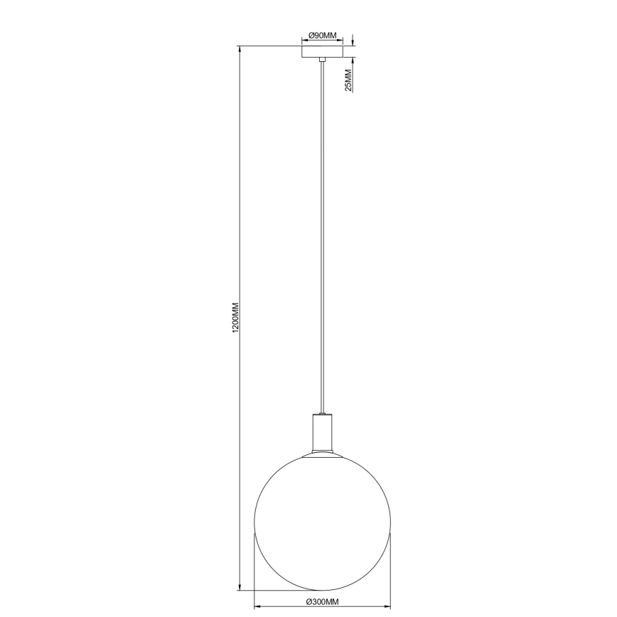 Zuma Line - Висящ полилей на кабел 1xE27/25W/230V Ø 30 см златист/черен