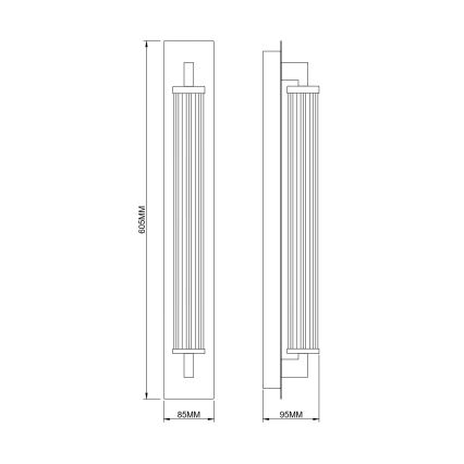 Zuma Line - LED стенна лампа LED/13W/230V златна