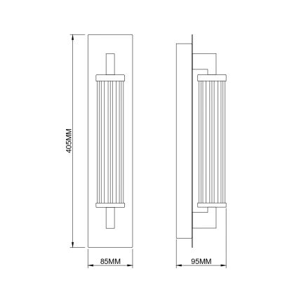 Zuma Line - LED стенна лампа LED/8W/230V, златиста