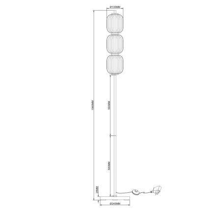 Zuma Line - LED подова лампа LED/20W/230V златна