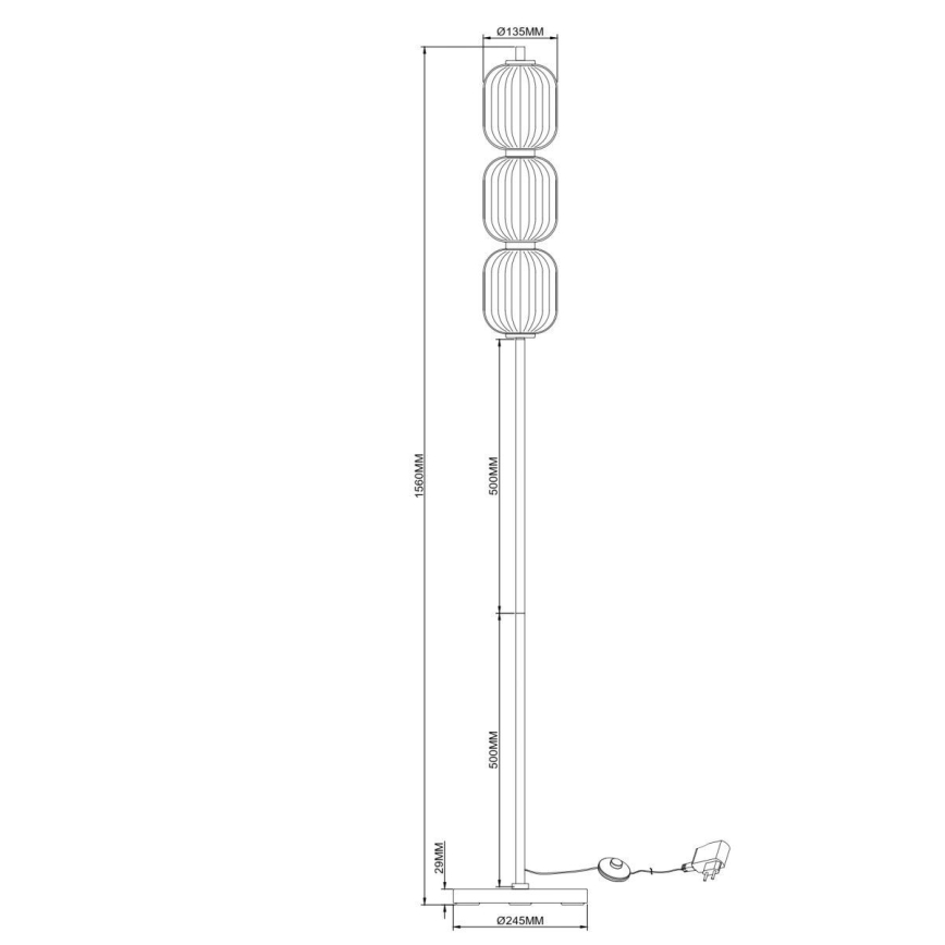 Zuma Line - LED подова лампа LED/20W/230V златна