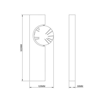 Zuma Line - LED стенен аплик LED/3W/230V черен/златен