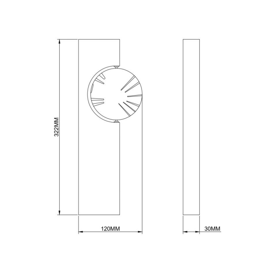 Zuma Line - LED стенен аплик LED/3W/230V черен/златен