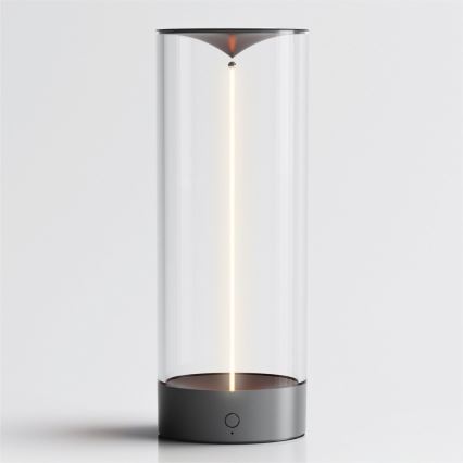 Zuma Line - LED Димируема акумулаторна настолна лампа LED/1,2W/230V сив IP54