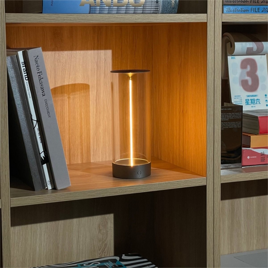 Zuma Line - LED Димируема акумулаторна настолна лампа LED/1,2W/230V сив IP54