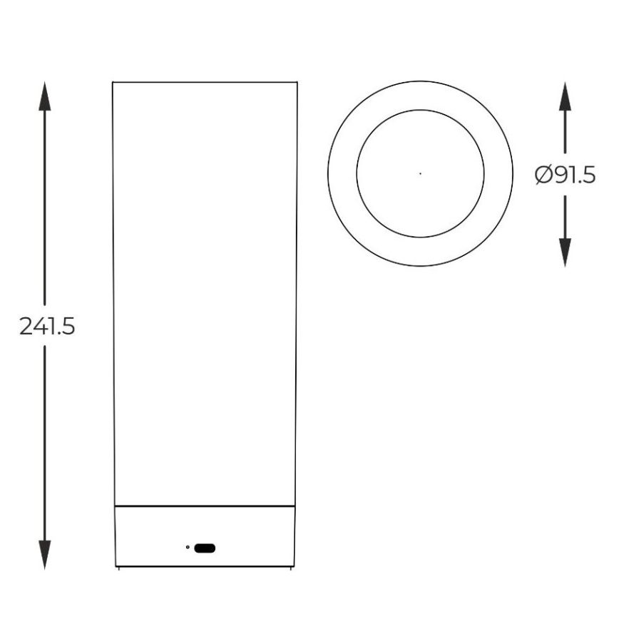 Zuma Line - LED Димируема акумулаторна настолна лампа LED/1,2W/230V сив IP54